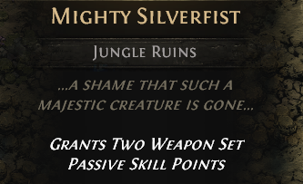 MMOJUGG Path of Exile 2 MIGHTY SILVERFIST---ACT 3 Details View of Item Function and Use